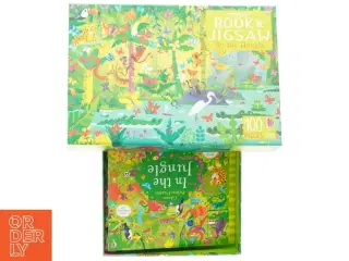Book and Jigsaw in the jungle Puslespil fra Usborne (str. 100 Brikker)