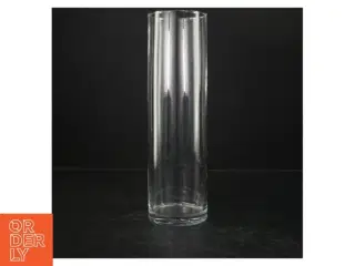 Cylindrisk glasvase (str. Ø. 8 cm. Højde 28 cm)