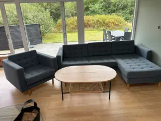 Sofa med lænestol