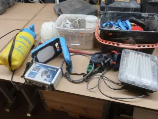 lamper, tryksprøjte masker m.m.