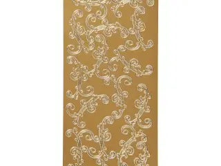 Stickers, hvirvel, ark 10x23 cm, guld, 1 ark