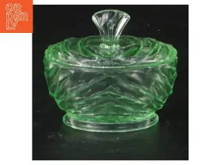 Oval Glas krukke med låg (str. 7x7 cm)