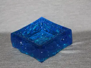 Tung glasskål i blå glas vægt 2 kg 15 cm x 15 cm