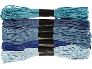 Broderigarn 1 mm - Blå Harmoni, 6 bundter