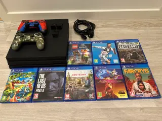 Playstation 4 pro + tilbehør