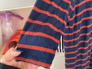 Smart stribet lang bluse str M