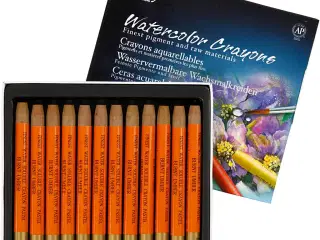 Gallery Akvarelkridt - Orange, 12 stk. i pakke