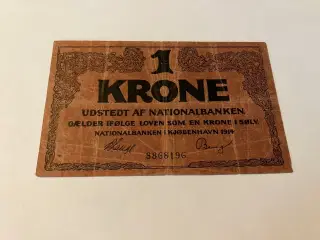 1 Krone Rød 1914
