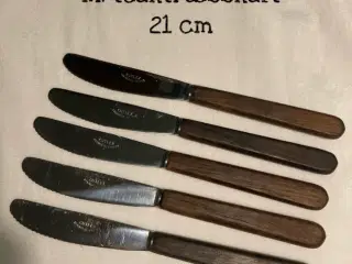 5 pæne teaktræs middagsknive