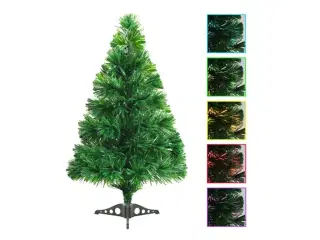 Kunstigt juletræ fiberoptisk 64 cm grøn