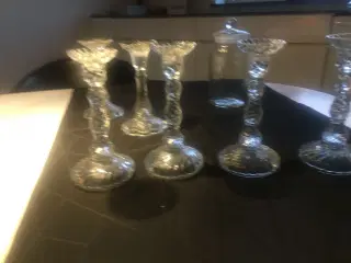 Lysestager i glas