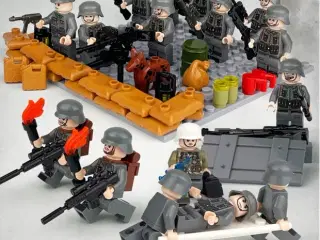 Tyskland WW2 sæt med 16 soldater og ekstraudstyr