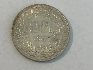 2 Francs Switzerland 1947
