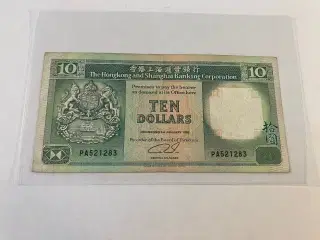 10 Dollar Hong Kong 1992