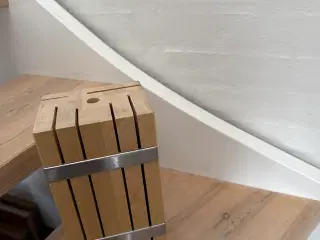 Knivblok, bøg og stål