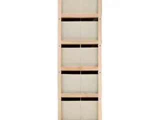 Opbevaringsstativ med 5 stofkurve cedertræ beige