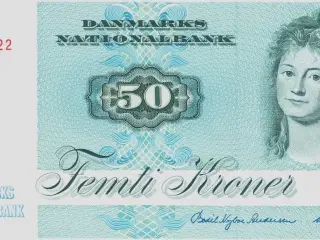 DK. 50 kr. seddel fra 1995