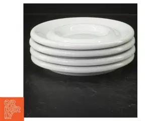 Hvide tallerkener, 4 stk fra IKEA (str. 4 styk. ø. 14 cm)