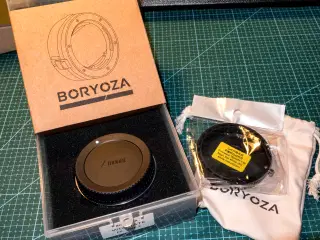 Objektiv-adaptor BORYOZA. Fuji XF obj. på Nikon Z 