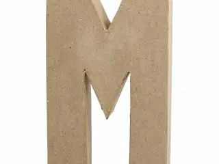 Bogstav, M, H: 20,5 cm, B: 12 cm, tykkelse 2,5 cm, 1 stk.