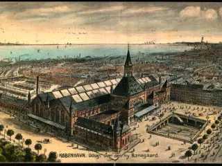København -  Udsigt over den ny Banegaard - Stender 17554 - Brugt