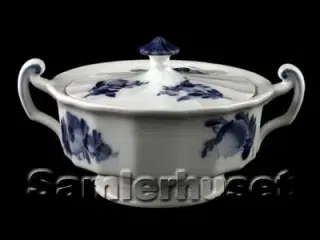 Blå Blomst Kantet Sukkerskål.