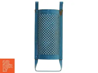 Blå metal væg vase (str. 29x12 cm)