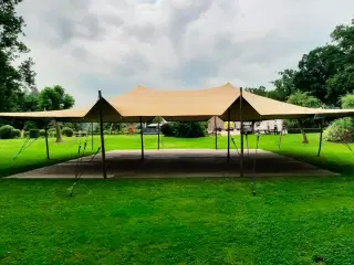 B2B Engros -  Stretch Tent - 7,5x12m dug - Komplet - Sand