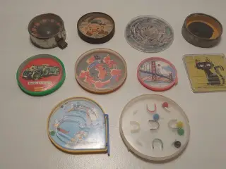 10stk vintage miniature kuglespil. Blik og plastik