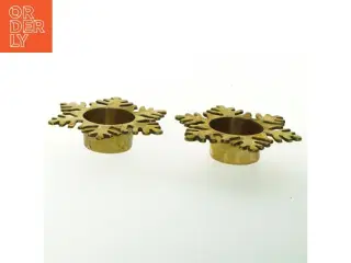 Gyldne snefnug lysstage (str. 11x3 cm)