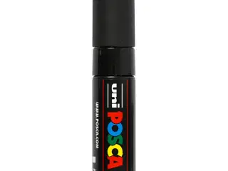Posca Tusch PC-8K, Sort 8 mm - Bred Streg