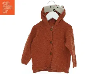 Cardigan i rustfarve med hætte fra Hust & Claire (str. 80)