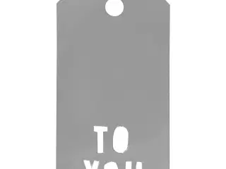 Manilamærker, TO YOU, str. 5x10 cm, 300 g, sølv, 15stk./ 1 pk.