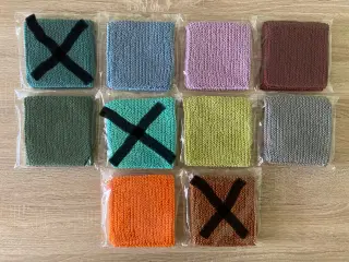 Strikkede karklude, 100% bomuld