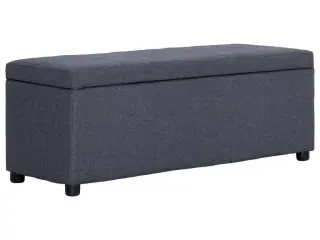 Bænk med opbevaringsrum 116 cm polyester mørkegrå