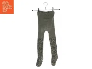 Grå leopard plettet strømpebukser (str. 116-122)