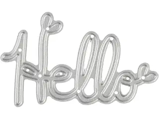 Skæreskabelon 'Hello' 59x36 mm til kreative projekter