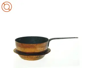 Antik kobber kasserolle gryde (str. 20 x 35 x 10 cm)