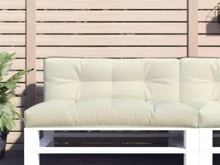 Pallehynde 120x40x12 cm stof cremehvid