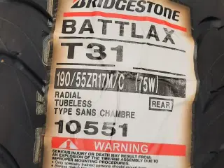 Bridgestone dæk 190/55-17 T31