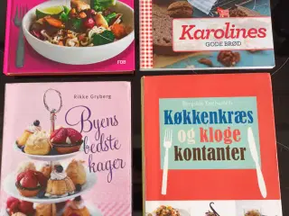 4 forskellige kogebøger 