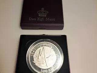 Den Kgl. Mønt 500 Kroner, Margrethe II 75 års.
