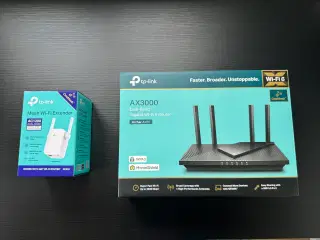 Tp-link ax3000 router og Extender