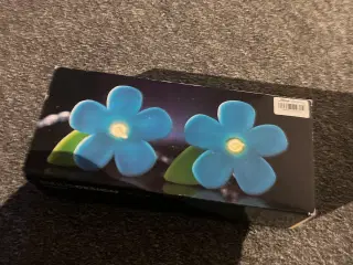 Grøn og blå blomster lys kæde