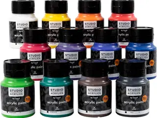 Creall Studio Akrylmaling, ass. farver, 12x500ml/ 1 pk.