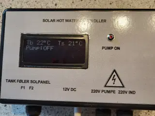 Ny Elektronisk solvarme styring med udlæsning 
