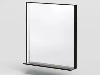 Frame sort spejl med touchsensor, 80cm