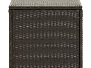Opbevaringskasse til haven 100x50x50 cm polyrattan brun