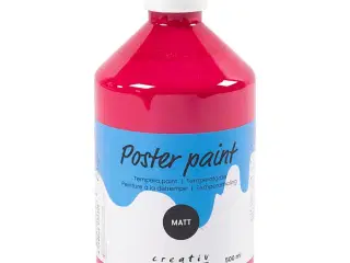 Temperamaling Mat, primær rød, 500ml/ 1 fl.