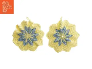 Gamle Hæklede grydelapper med stjernemønster (str. 15 cm)